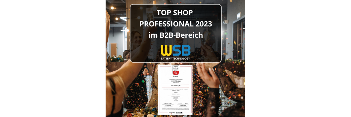 TOP SHOP PROFESSIONAL 2023 im B2B-Bereich - TOP SHOP PROFESSIONAL 2023 im B2B-Bereich