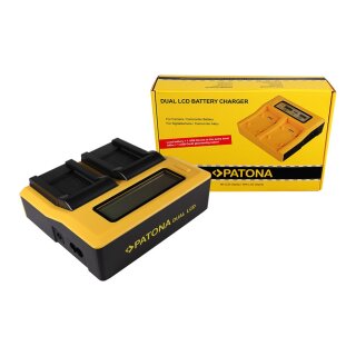 PATONA Dual LCD USB Ladegerät für Kodak Olympus Li-40B Klic 7006 Olympus Li-40B Olympus Li-40B