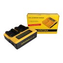 Dual LCD USB Ladegerät f. Caplio NP-80 RDC RDC1500...