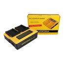 Dual LCD USB Ladegerät f. Samsung BP-90A HMX...