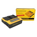 Dual LCD USB Ladegerät f. JVC SSL-75 SSL-JVC50...