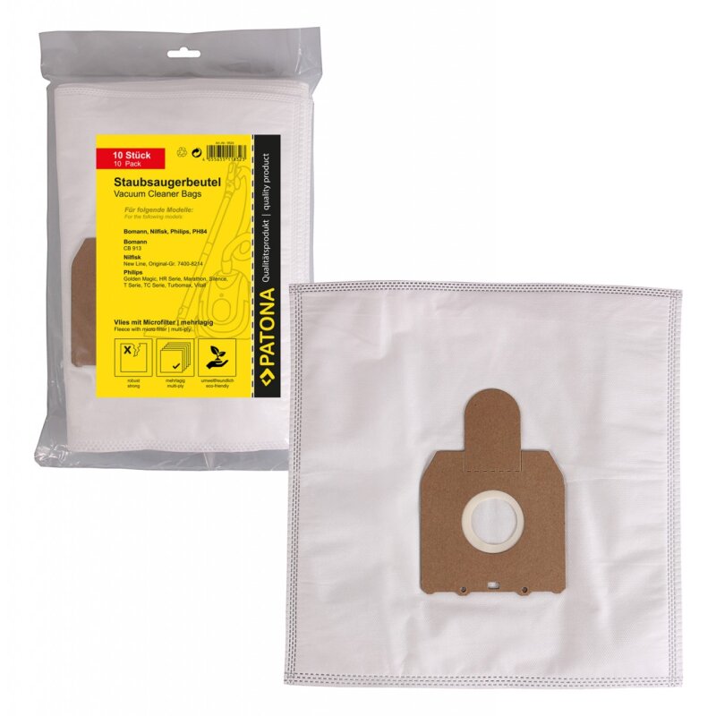 10 Staubsaugerbeutel Kompatibel Mit CLATRONIC BS 1300 - Inklusive Mikro-Filter