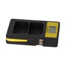 PATONA Smart Dual LCD USB Ladegerät für Sony NP-FZ100 NPFZ100 A7 III A7M3 Alpha 7 III A7 R III A7RM3 Alpha 7 R III A9 Alpha 9