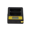 PATONA Smart Dual LCD USB Ladegerät für Sony NP-FZ100 NPFZ100 A7 III A7M3 Alpha 7 III A7 R III A7RM3 Alpha 7 R III A9 Alpha 9