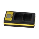 PATONA Smart Dual LCD USB Ladegerät für Sony NP-FZ100 NPFZ100 A7 III A7M3 Alpha 7 III A7 R III A7RM3 Alpha 7 R III A9 Alpha 9