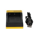 PATONA Slim Micro-USB Ladegerät für Nikon EN-EL9 D40 D40x D5000 D60