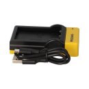 PATONA Slim Micro-USB Ladegerät für Nikon EN-EL9 D40 D40x D5000 D60