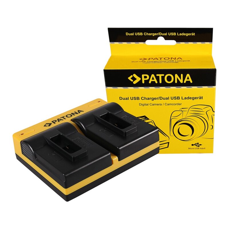 Dual Ladegerät f. GoPro Hero 8 AHDBT-801 Hero 7 AHDBT-701 Hero 6 Hero 5 AHDBT-501 inkl. Micro-USB Kabel