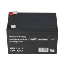 Multipower MPL12-12 AGM Longlife-Bleiakku 12V 12Ah – F6,3 mm
