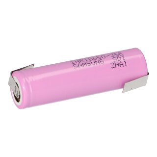 Samsung INR18650-35E 3500mAh 3,7V 18650 Akku mit Z Lötfahne