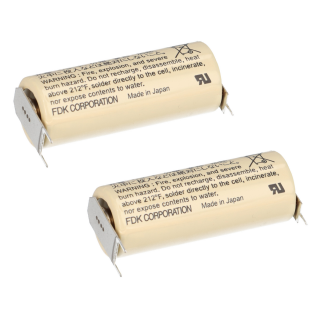 2x FDK Lithium 3V Batterie CR 17450 SE-FT1 A - Zelle Print 2/1 ++/-