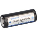 Keeppower 26650 Li-Ion Akku 3,7 V 5200mAh (geschützt) - 12A