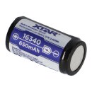 XTAR 16340 RCR123A 3,6V 650mAh Akku (geschützt) - 1,2 A