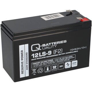 Q-Batteries 12LS-9 12V 9Ah F2 AGM 10 Jahre Akku