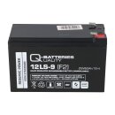 Q-Batteries 12ls-9 12v 9Ah f2 agm 10 years battery