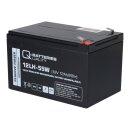 Q-Batteries 12LH-55W 12 V 12 Ah / 55 W AGM Hochstrom-USV-Akku