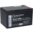 Q-Batteries 12LH-55W 12V 12Ah AGM VRLA Hochstrom USV