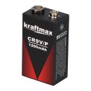 2x Kraftmax Lithium 9v Block High Performance Batteries for Smoke Detector Fire Alarm - 10 Years Battery Life