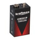 2x Kraftmax Lithium 9v Block High Performance Batteries for Smoke Detector Fire Alarm - 10 Years Battery Life