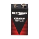3x Kraftmax Lithium 9v Block High Performance Batteries for Smoke Detector Fire Alarm - 10 Years Battery Life