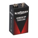 3x Kraftmax Lithium 9v Block High Performance Batteries for Smoke Detector Fire Alarm - 10 Years Battery Life