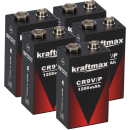 5x Kraftmax Lithium 9V Block Hochleistungs- Batterien...