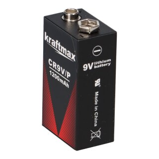 kraftmax 6X 9V Block Lithium Hochleistungs Batterien für Rauchmelder/Feuermelder 10 Jahre Batterie Lebensdauer 