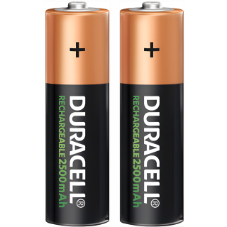 2x Duracell PreCharged AA Mignon Akku 1,2V 2,5Ah NiMH