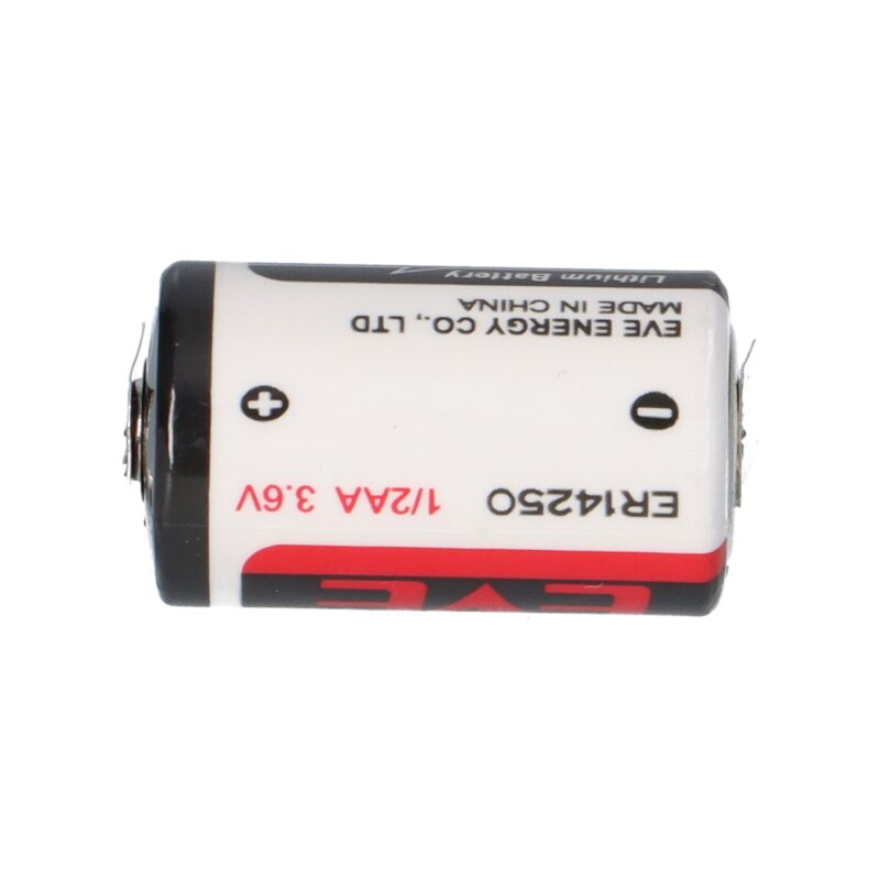 4 Supports De Pile ER14250 (1/2 AA) 3,6V Avec Câble à Souder - Boîtier Noir Pour Montage Sur PCB | Pour Projets Électroniques, Remplacement De Batterie Spécialisée