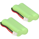 2x Akku kompatibel Siemens A120 / A140 Gigaset 700mAh 2.4V