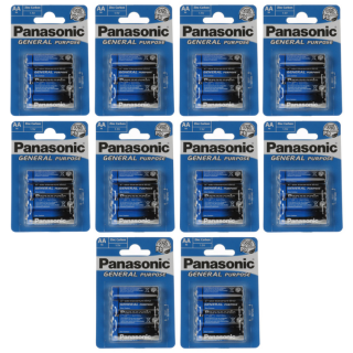 40x Panasonic AA Mignon Batterie General Purpose 1,5V 10x 4er Blister