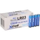 XCell 10x 4er Folie LR03 Micro Super Alkaline Batterie AAA