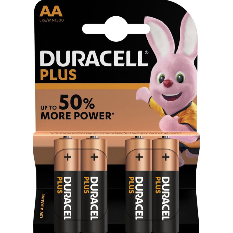 Duracell 4X Mn1500 Almn Plus Power Mignon Aa Batterie