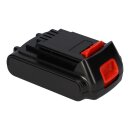 Werkzeugakku 20V 2Ah Li-Ion passend für Black & Decker LBXR20