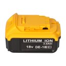 Werkzeugakku 18V 3Ah Li-Ion passend für DeWalt DCD740 DCB180