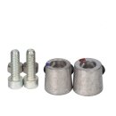 2x pole adapter M6 female thread 6mm to round pole Autopol