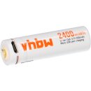 AA Akku mit Micro-USB Anschluss 3,7V 650mAh wiederaufladbar