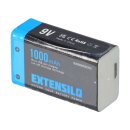 9-Volt-Lithium-Akku 1000mAh mit Micro-USB