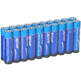 20x XCell AAA Micro Super Alkaline 1,5V Batterie