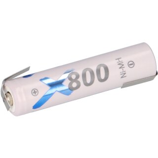 XCell Micro Akku LSD Plus Ni-MH 1,2V 800mAh Z Lötfahne low self-discharge