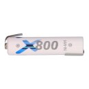 XCell aaa Micro battery lsd Plus Ni-MH 1.2v 800mAh z solder tag low self-discharge