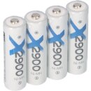 4x XCell Mignon AA Akku Ni-MH 1,2V 2900mAh