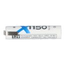 XCell Micro aaa battery Ni-MH 1.2v 1150mAh z solder tag