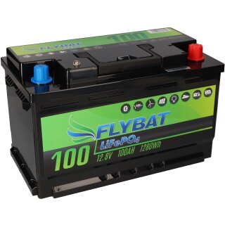 LiFePO4 Akku 12V (12,8V) 100Ah inkl. Bluetooth und CanBus