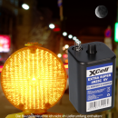 20x XCell 4r25 6v 9500mAh block battery, for flashing lights, construction site lights