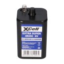 100x XCell 4r25 6v 9500mAh block battery, for flashing lights, construction site lights