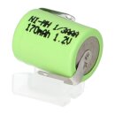 Akku-Zelle 1,2V 170mAh Ni-MH – 1/3 AAA, Lötfahne, Z-Lötfahne