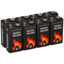 8x 9V-Block Rauchmelder Batterie für Rauchwarnmelder...
