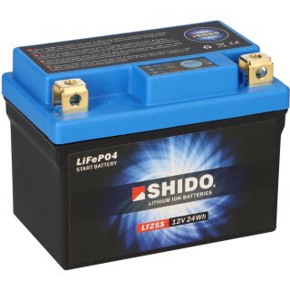 Shido LiFePO4 LTZ5S 12V Lithium Motorradbatterie