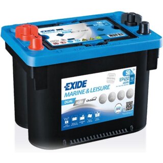 Exide EP450 12Volt 50Ah Dual AGM Versorgungsbatterie